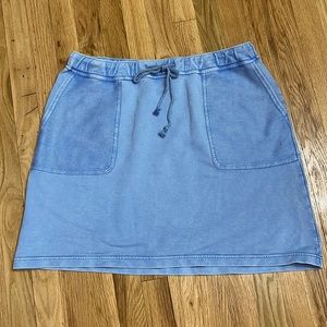 J.Jill cotton blue skirt with pockets and drawstring NWT